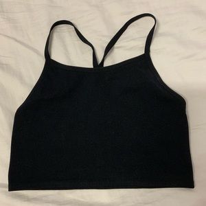 ribbed black crop top